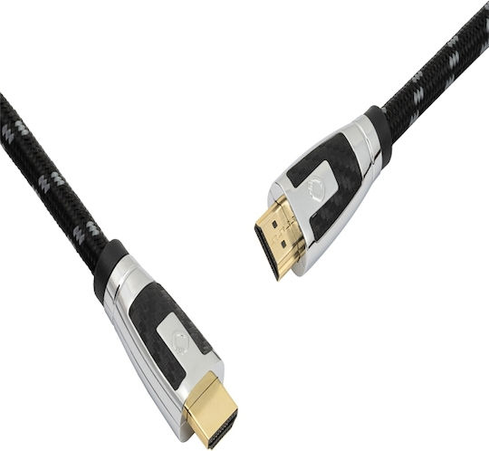 Oehlbach XXL Carb Connect MKII Geflochten Kabel HDMI-Stecker - HDMI-Stecker 1.7m Schwarz