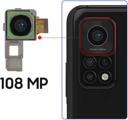 Clappio Main Rear Camera Xiaomi Mi 10t Pro 5g 108mp Black