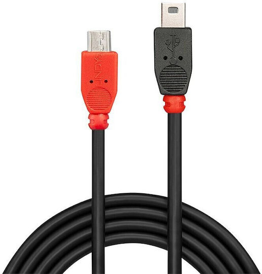 Lindy Regular USB 2.0 to micro USB Cable Μαύρο 1m (31718) 1τμχ
