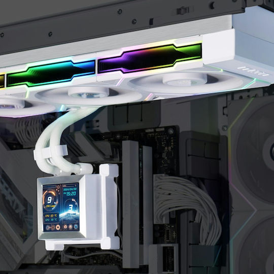 Lian Li Hydroshift LCD 360 TL Wasserkühlung AIO CPU mit 3 Lüfterabmessungen 120mm Weiße