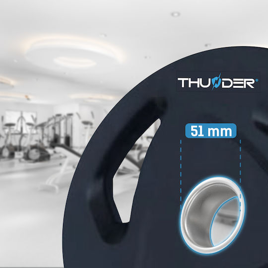 Thunder Scheibenset Olympischen Typs Metall 1 x 2.5kg Φ50mm mit Griffen