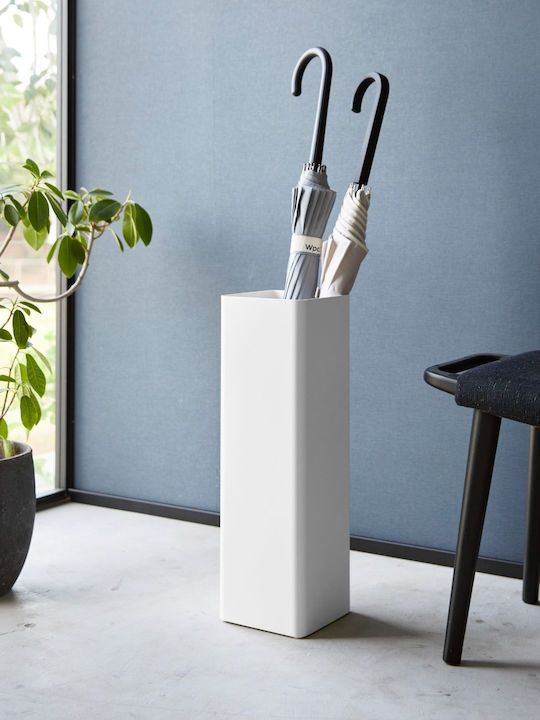 Yamazaki Regenschirmständer Metallisch Smart Weiß 15x15x48cm 1Stück