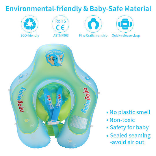 Swimbobo Swimming Aid Swimtrainer with Sunshade Green