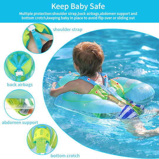 Swimbobo Swimming Aid Swimtrainer with Sunshade Green
