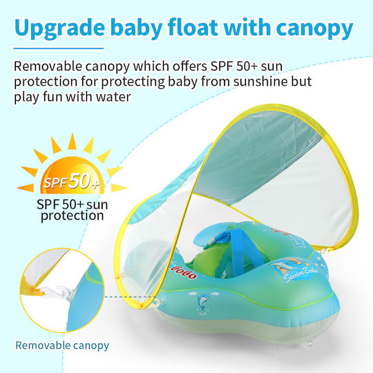 Swimbobo Swimming Aid Swimtrainer with Sunshade Green