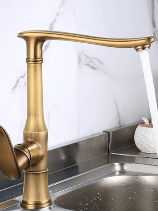 Brass Kitchen Faucet Counter Bronze