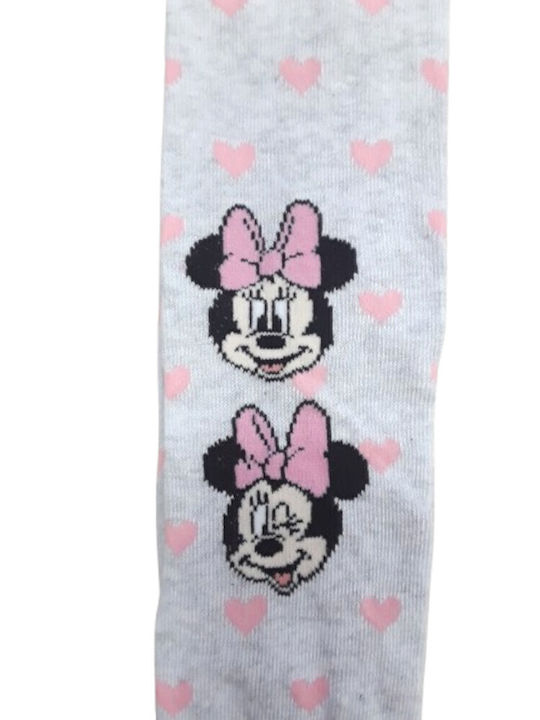 Disney Детски Чорапогащник Grey Minnie Grey Hearts