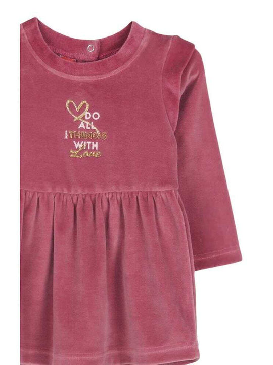 Joyce Children's Dress Velvet rotten apple