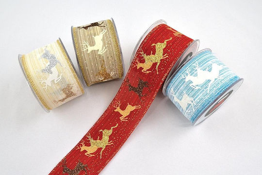 LiebeQueen Christmas Ribbon Beige 900x6.7cm 1pc