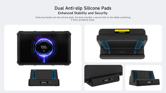 Ulefone Armor Pad 4 Series Βάση Κινητού Αυτοκινήτου με Αντιολισθητική Επιφάνεια και Ασύρματη Φόρτιση Μαύρη