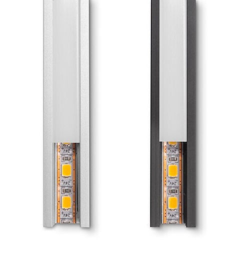 Emuca Pyxis Walled Aluminum Profile for LED Strip