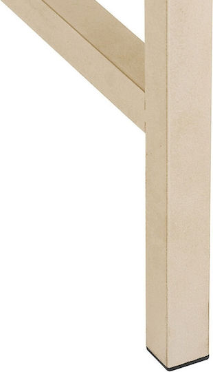 Tasso Console Table Wood & Metal with Mirror Wood Shade L80.5xW35xH90cm