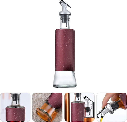 Set Dozatoare pentru Ulei și Oțet din Sticlă Pufo 300 Ml Roșu Cireș