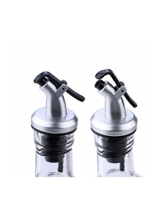 Glass Oil Vinegar Dispenser 300 Ml Silver