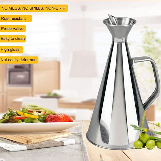 Elegant Inox Dozator Ulei Oțet Mână 500 Ml