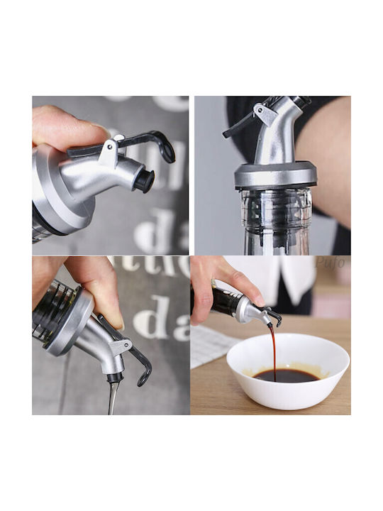 Glass Oil Vinegar Dispenser 300 Ml Silver