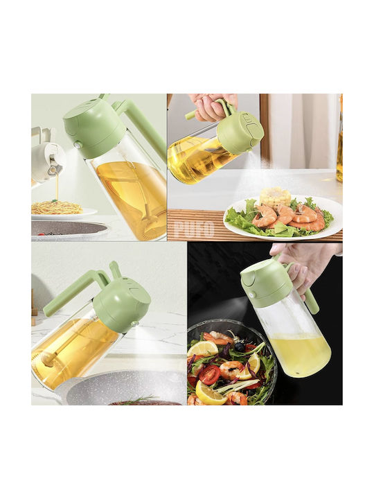 Glass Spray Bottle Oil Vinegar 420 Ml Green