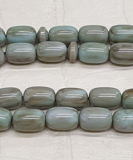 Roloi Komboloi Mastic Worry Beads with 33 Beads Gray 31cm