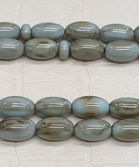 Roloi Komboloi Mastic Worry Beads with 33 Beads Gray 33cm