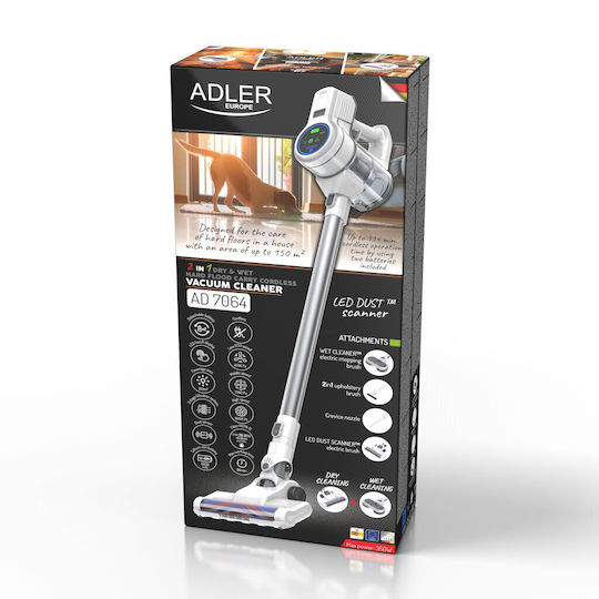 Adler Rechargeable 2 in 1 Stick & Handheld Vacuum 25.2V White АD 7064