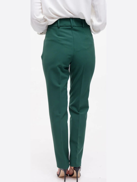 Women's Green Set with High-waisted Pants in Regular Fit