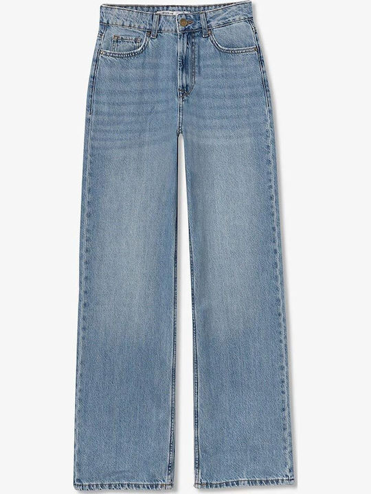 High Waist Women's Jean Trousers in Regular Fit Blue