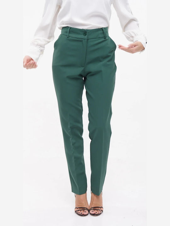 Women's Green Set with High-waisted Pants in Regular Fit