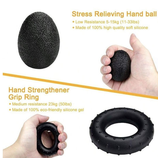 Flexor Set 4 Accessories Forearm Stress Relief Black