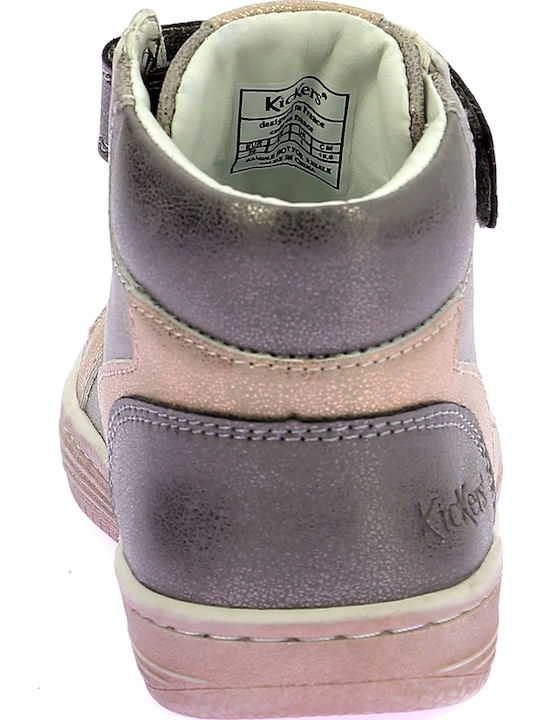 Παιδικά Sneakers High με Σκρατς Ασημί