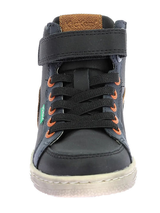 Παιδικά Sneakers High με Σκρατς Μαύρα