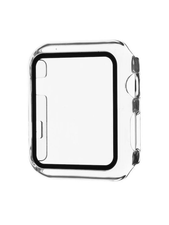 Plastikhülle mit Glas in Transparent Farbe für Apple Watch 45 mm, Serie 8 45 mm