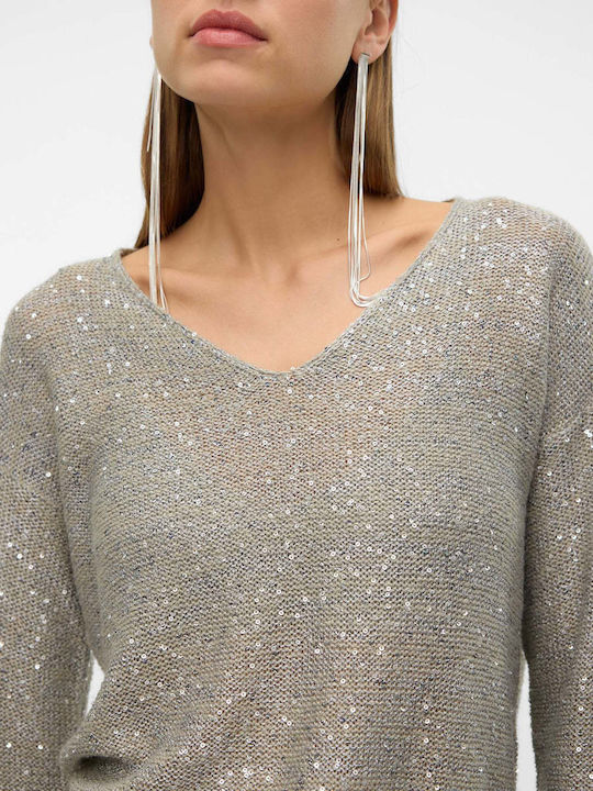 Women's Long Sleeve Sweater with V Neckline Griffin