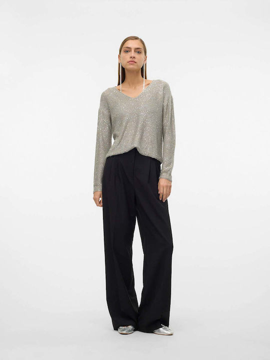 Women's Long Sleeve Sweater with V Neckline Griffin