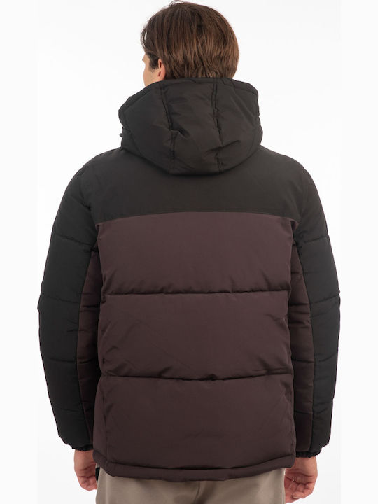 Jacket Puffer Plum Black