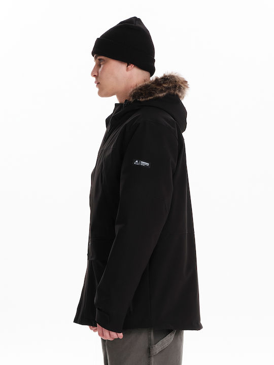Winter Jacket Waterproof and Windproof Black