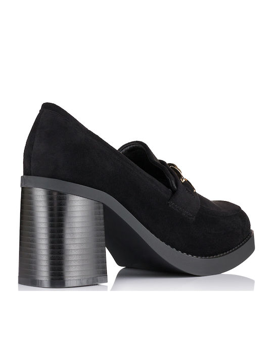 Suede Γόβες Μαύρες