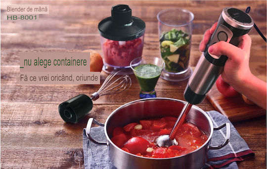 Hand Blender with Stainless Rod 600W Gray