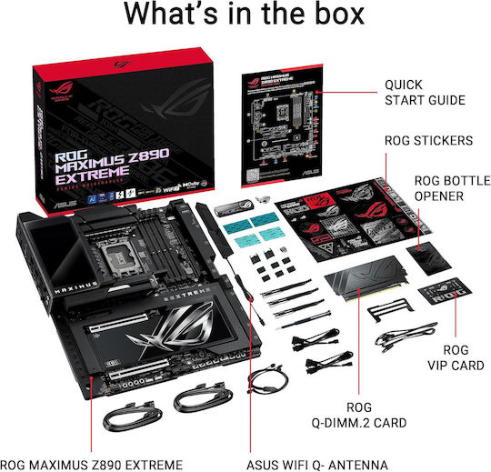 Asus ROG Maximus Z890 Extreme Wi-Fi Дънна платка Extended ATX с Intel 1851 Сокет