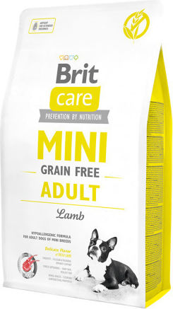 Brit Care Mini Grain Free Adult 2kg Dry Food Grain-Free & Gluten-Free for Adult Small Breed Dogs with Lamb