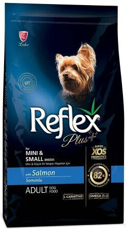 Reflex Plus Adult Mini/Small 8kg Dry Food for Adult Small Breed Dogs with Salmon