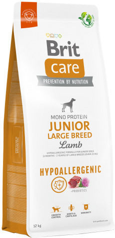 Brit Care Junior Large Breed Hypoallergenic 1kg Dry Food Gluten-Free for Large Breed Puppies with Lamb