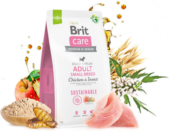 Brit Care Adult Small Sustainable 7kg Dry Food Gluten-Free for Adult Small Breed Dogs with Chicken
