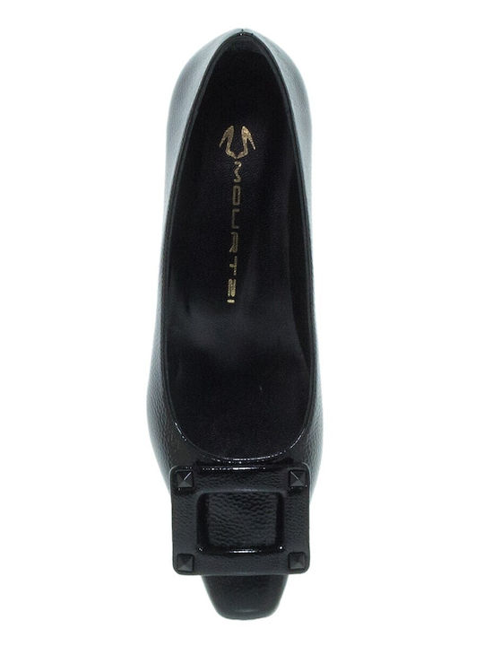 Mourtzi Patent Leather Black Low Heels