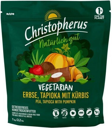 Christopherus 4kg Dry Food for Adult Dogs with Pumpkin, Vegetables, Apple and Tuna