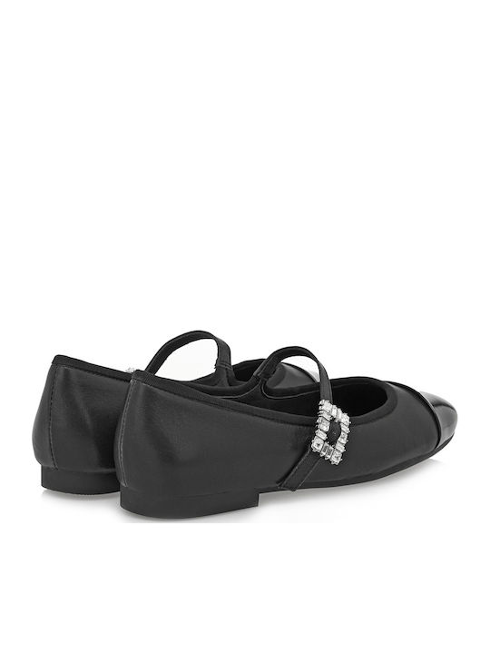 Leather Ballerinas Black
