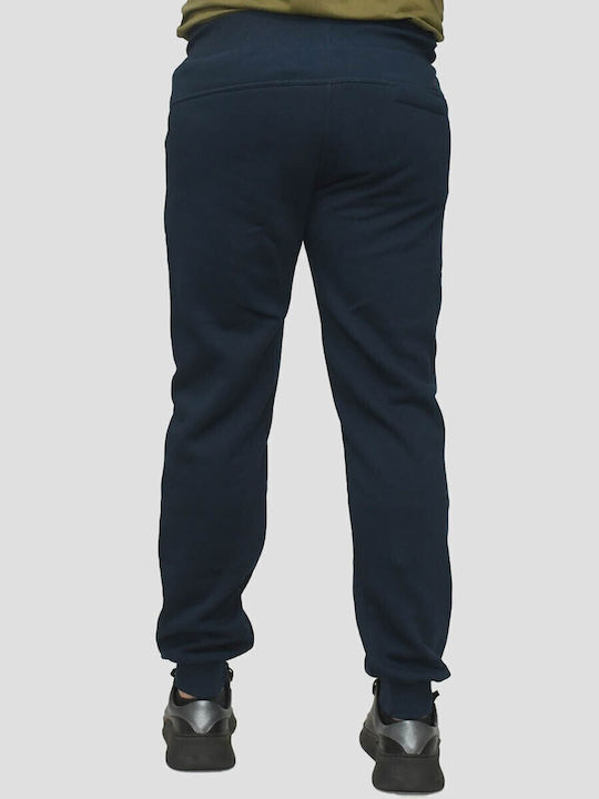 Sweatpants with Elastic Navy Blue