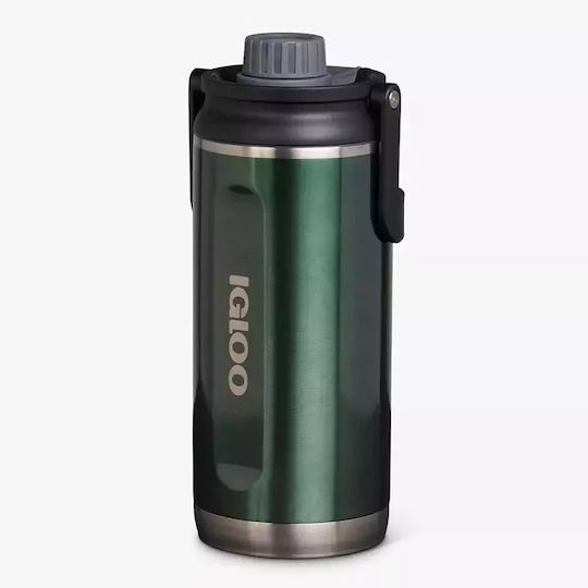 Igloo Igloo Thermos Bottle 1.064L Green with Straw and Handle
