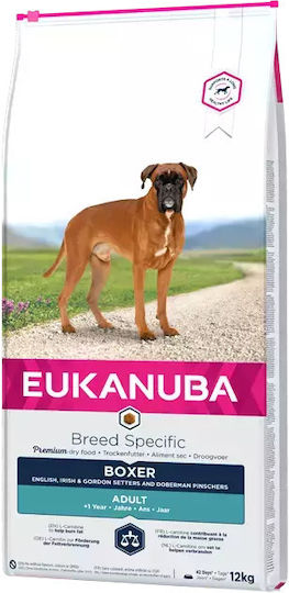 Eukanuba Adult Boxer 12kg Dry Food for Adult Medium Breed Dogs with Chicken and Corn