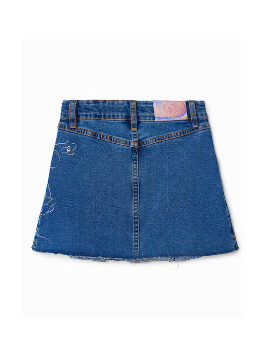 Desigual Kids Denim Skirt Blue