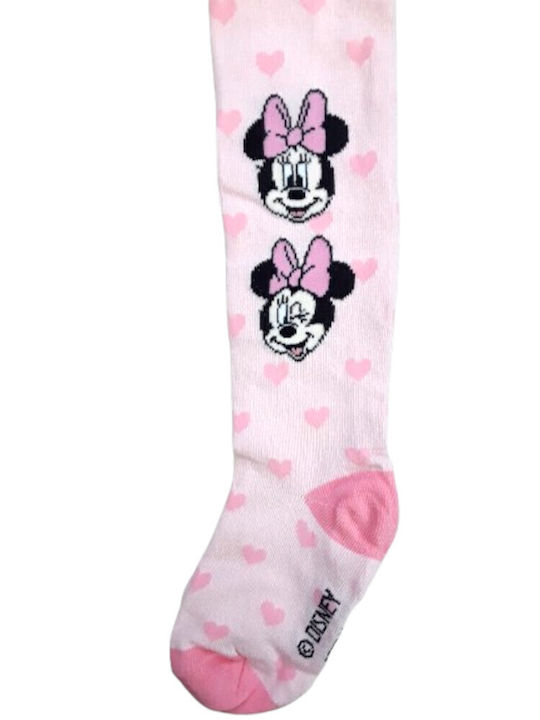 Disney Детски Чорапогащник Pink Minnie Pink Hearts